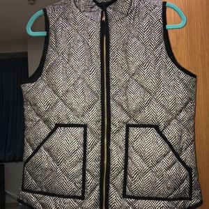 NWT J Crew Black Quilted Puffer Vest